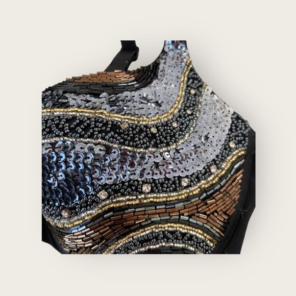 Vintage Y2K Marciano by Guess Sequined Rhinestone Bra | 36D - Picture 8 of 11